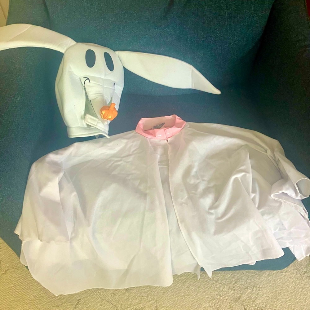 The Nightmare Before Christmas ZERO Costume Kids Youth SZ 3T-4T Cape Headpiece